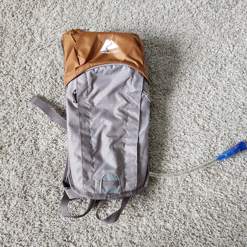 Ozark Trail Gray and Brown Hydration Backpack